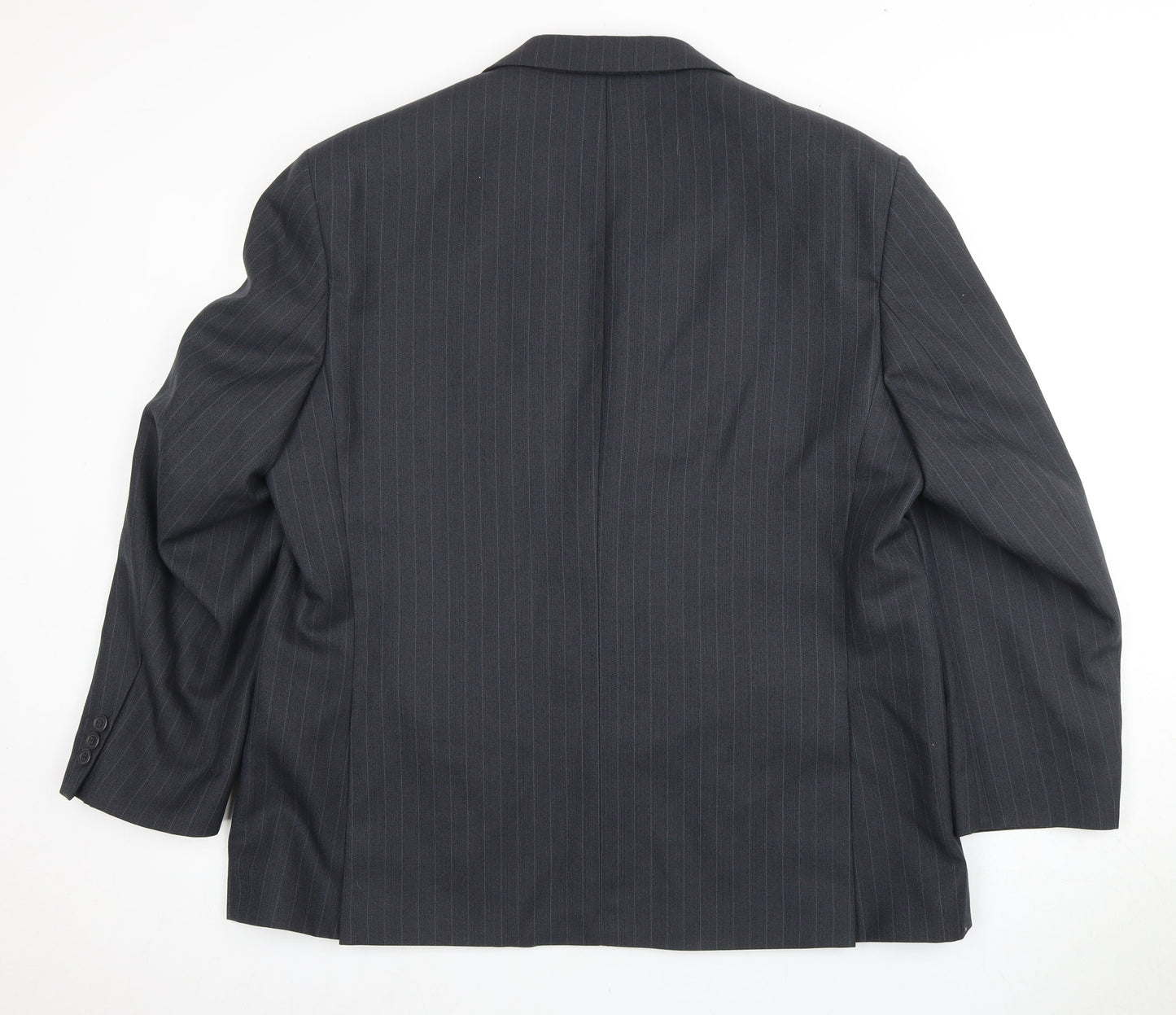 Karl Alexander Men's Grey  Striped Blazer, Size 46S Business Attire