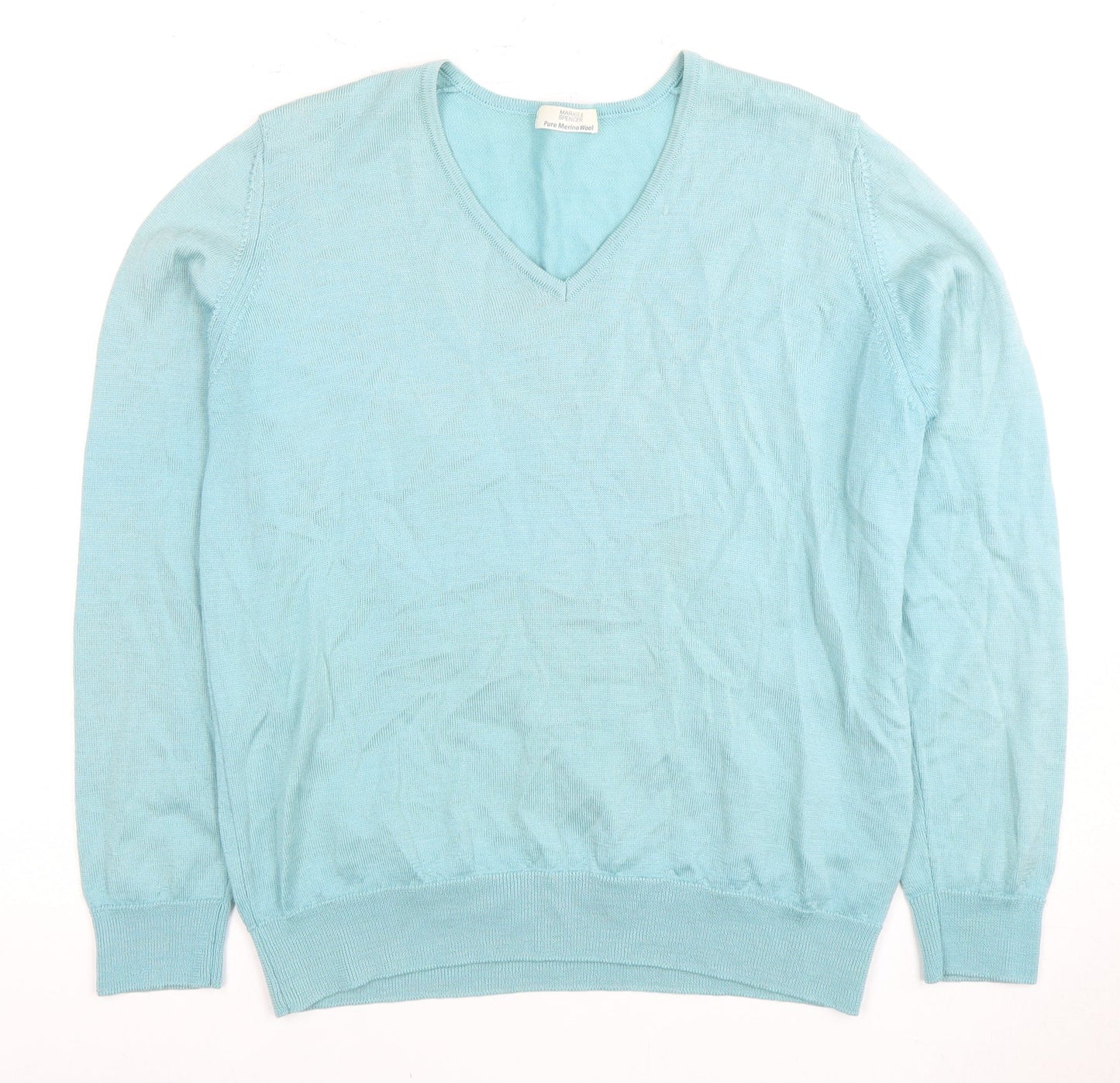 Womens UK Size 14 Marks and Spencer Blue Pullover Jumper