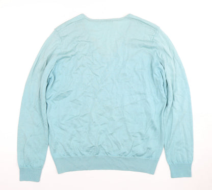 Womens UK Size 14 Marks and Spencer Blue Pullover Jumper