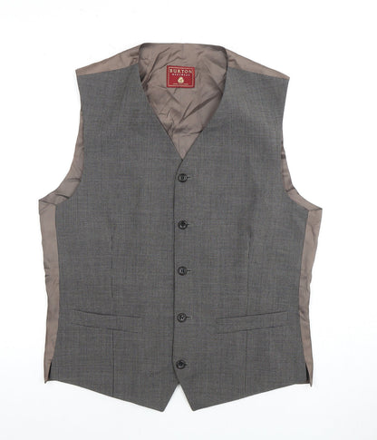 Mens UK Size 38 Burton  Grey Suit Waistcoat