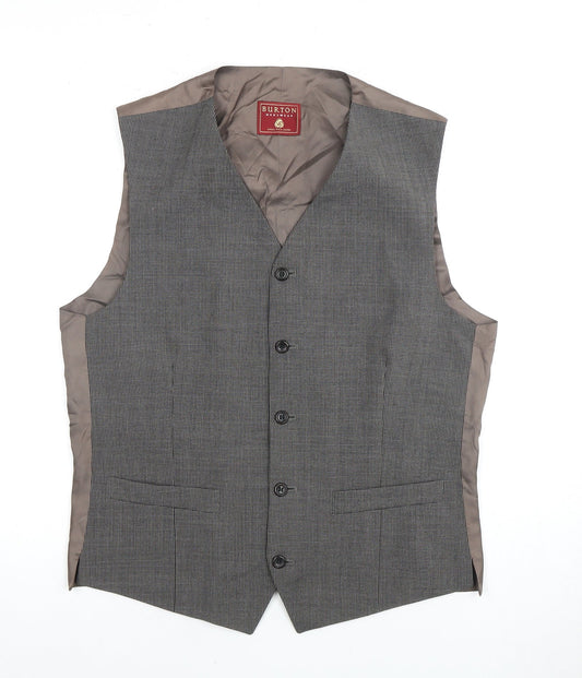Mens UK Size 38 Burton  Grey Suit Waistcoat