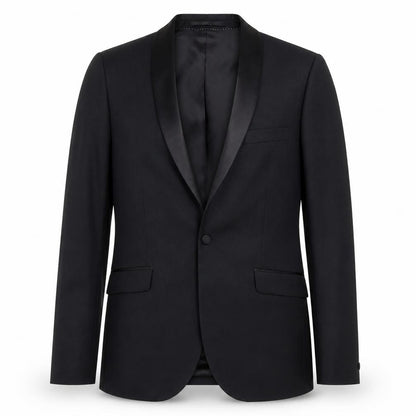 Mens UK Size 38 Topman Regular Black Suit Tuxedo