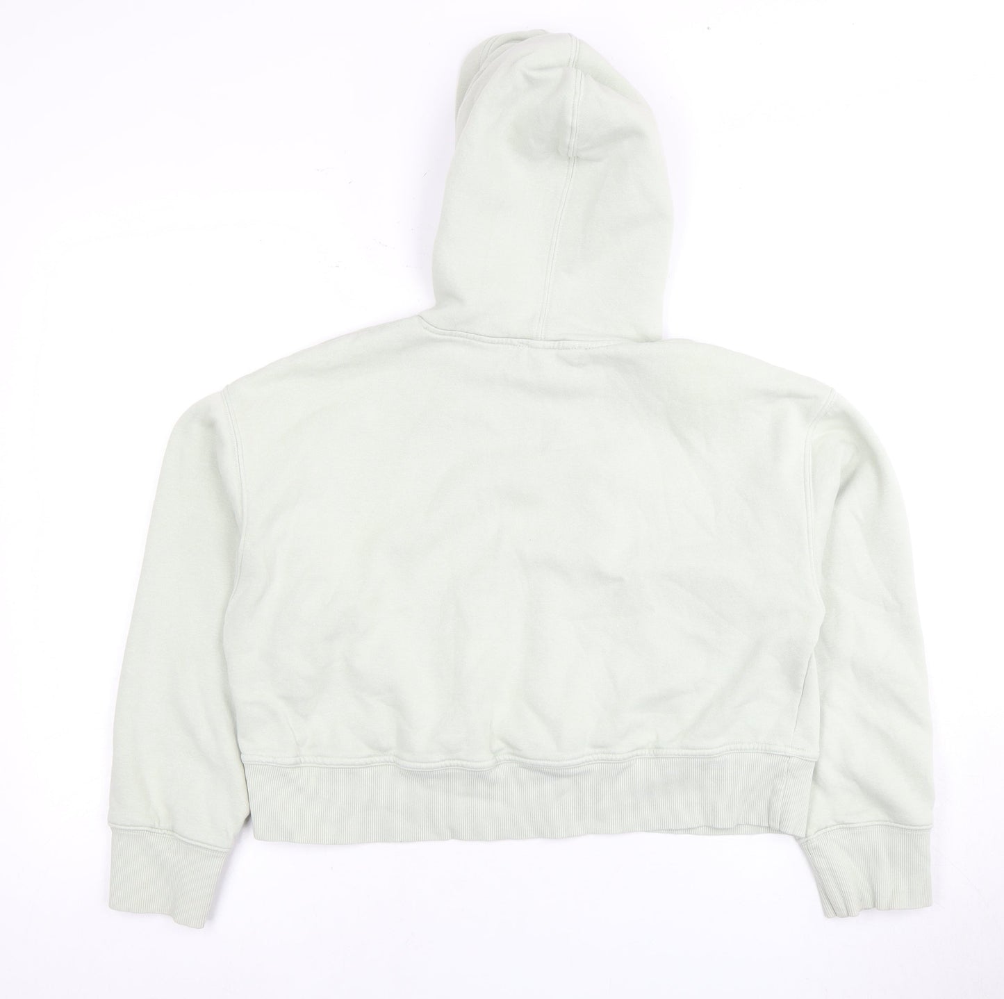 Zara Women's Ivory Fleece Pullover Hoodie, Size S