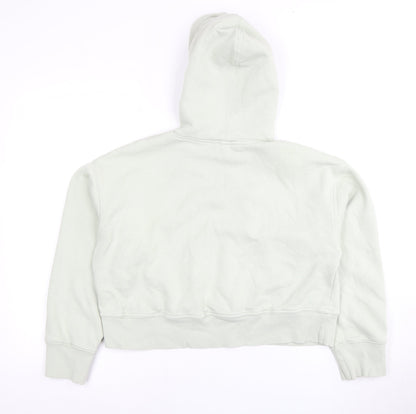 Zara Women's Ivory Fleece Pullover Hoodie, Size S