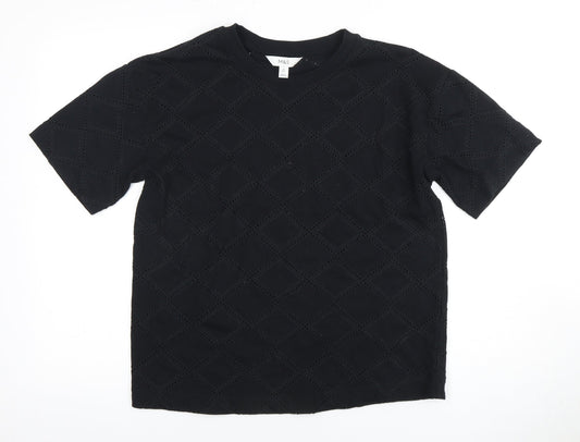 Womens UK Size 10 Marks and Spencer Black Basic T-Shirt