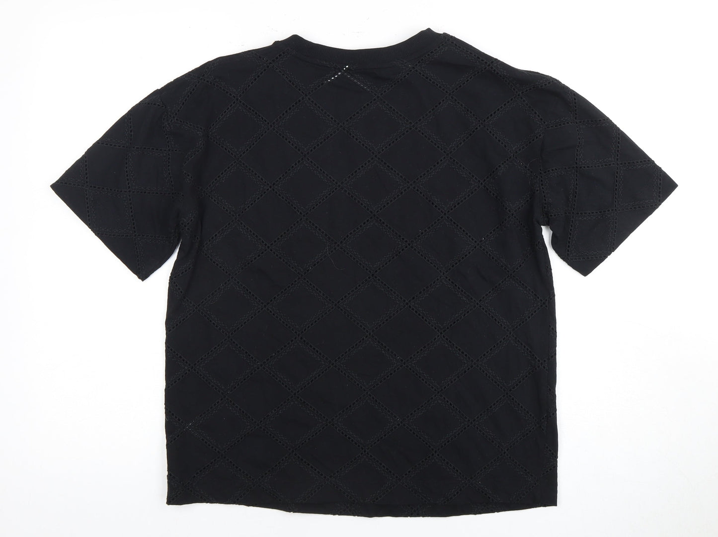 Womens UK Size 10 Marks and Spencer Black Basic T-Shirt