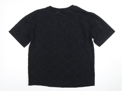 Womens UK Size 10 Marks and Spencer Black Basic T-Shirt