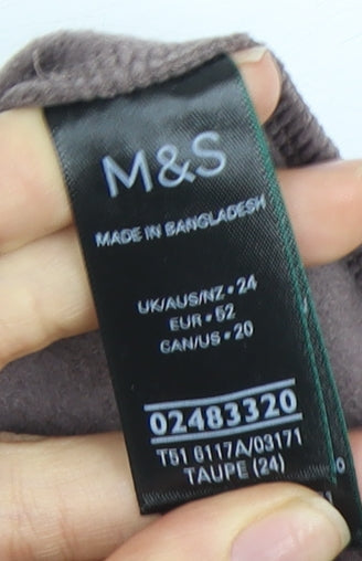 Marks & Spencer Women's Brown Sweatshirt Size 24