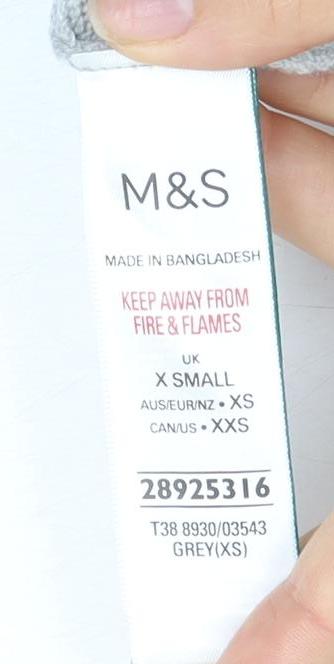 Marks and Spencer Men's Grey XS Roll Neck Jumper