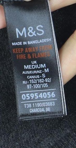Womens UK Size M Marks and Spencer Black Pullover Jumper