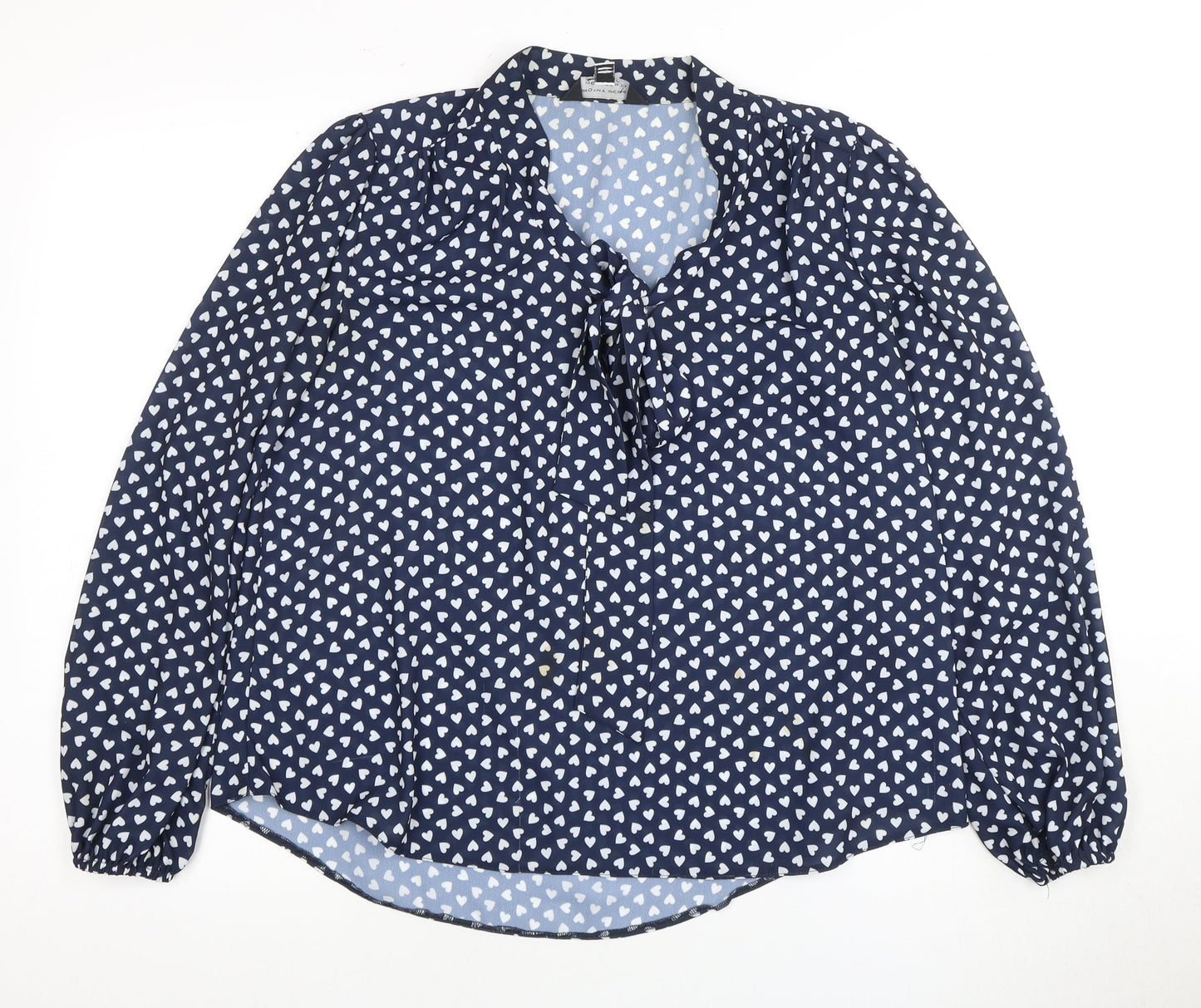 Womens UK Size 10 Dorothy Perkins Blue Basic Blouse