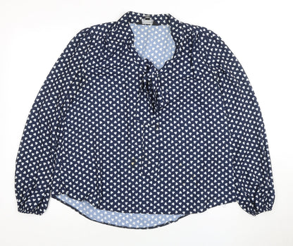 Womens UK Size 10 Dorothy Perkins Blue Basic Blouse
