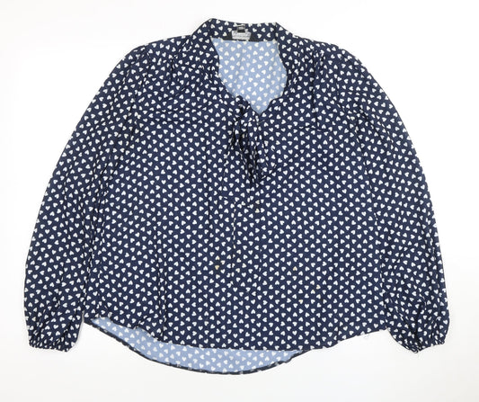 Womens UK Size 10 Dorothy Perkins Blue Basic Blouse