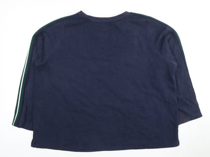 Marks and Spencer Blue Crew Neck Fleece Sweatshirt Unisex Size 20