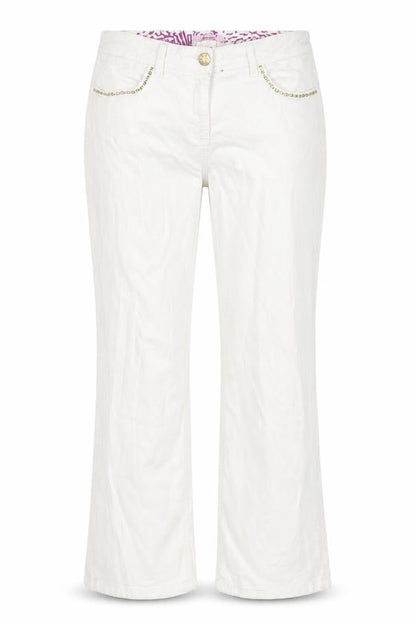 Womens UK Size 14 Per Una  Wide-Leg Ivory Jeans