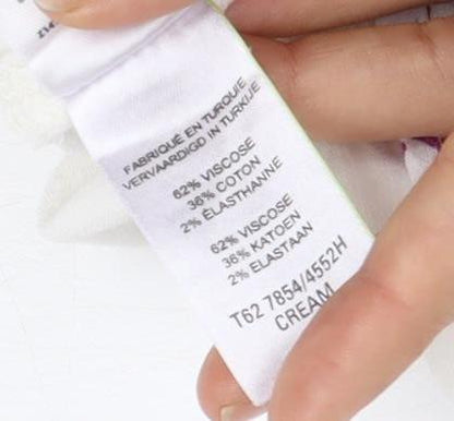 Per Una Women's Ivory Size 14 Studded Jeans