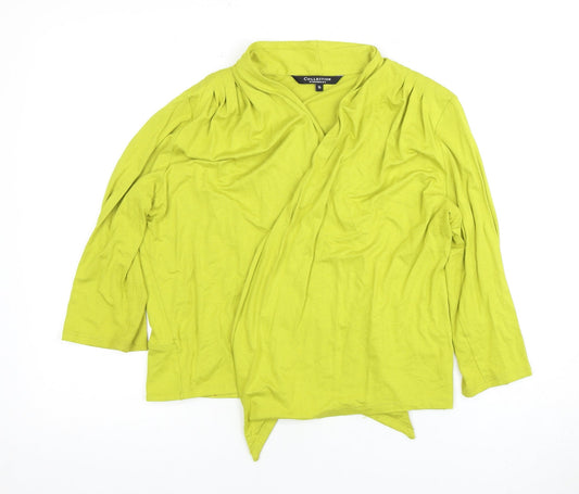 Debenhams Women's Green Size 16 Open Front Cardigan Jumper