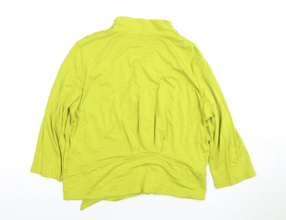 Womens UK Size 16 Debenhams Green Cardigan Jumper