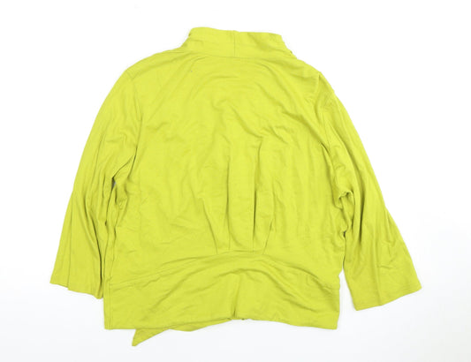 Debenhams Women's Green Size 16 Open Front Cardigan Jumper