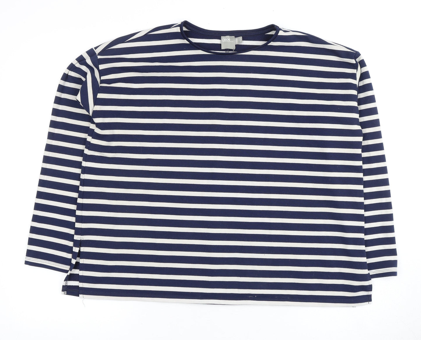 Womens UK Size 10 ASOS Blue Basic T-Shirt
