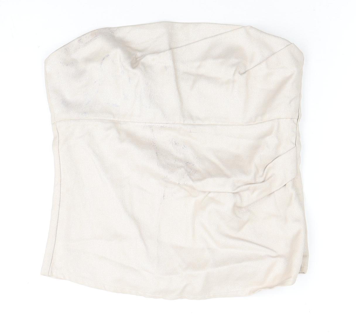 Womens UK Size S Zara Beige Camisole Blouse