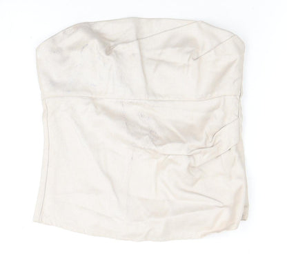 Womens UK Size S Zara Beige Camisole Blouse