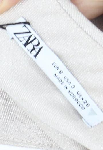 Womens UK Size S Zara Beige Camisole Blouse