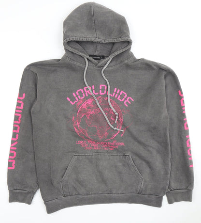 PrettyLittleThing Women's Grey L Pullover Hoodie