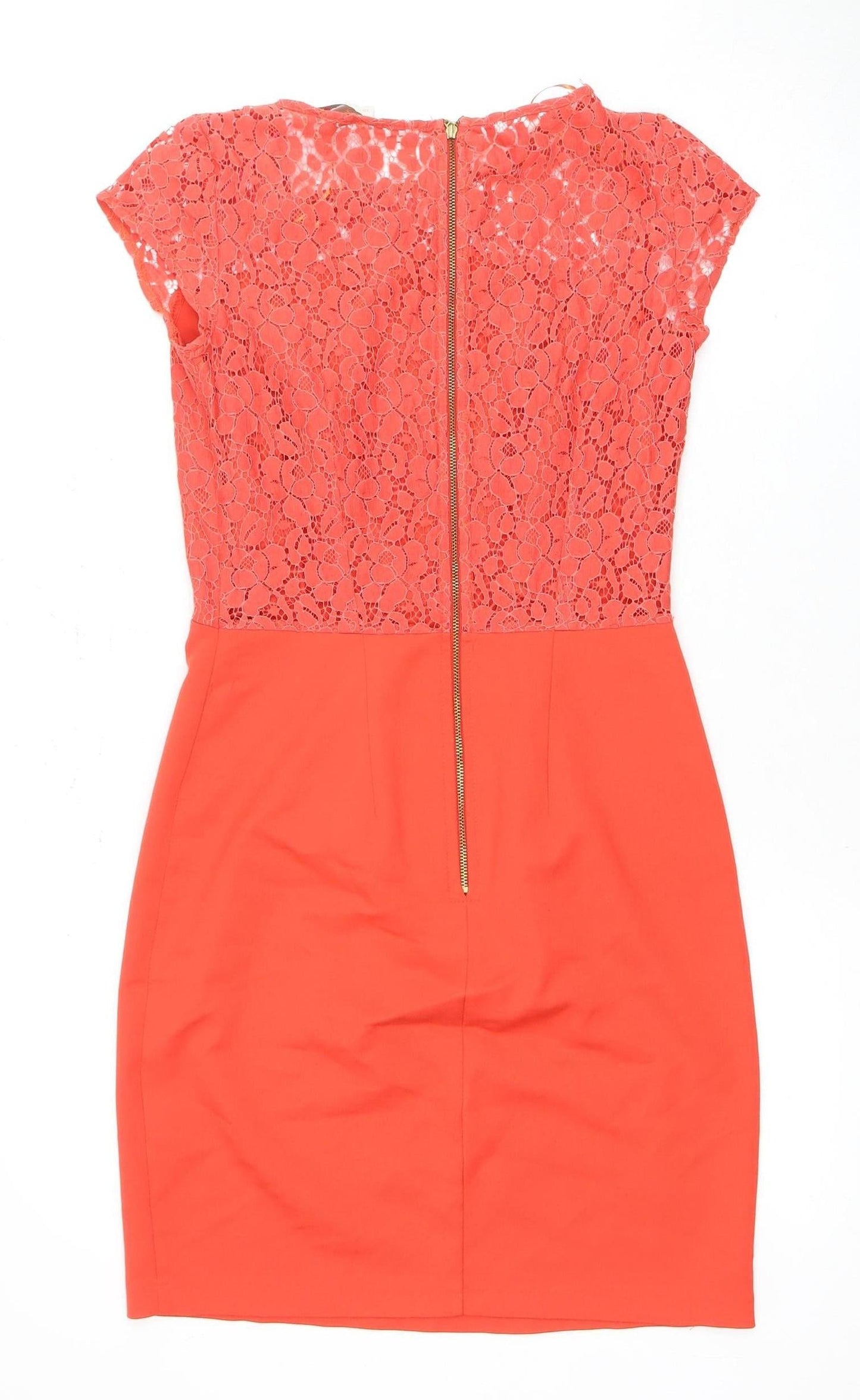 Amari Women's Orange Knee Length Shift Dress