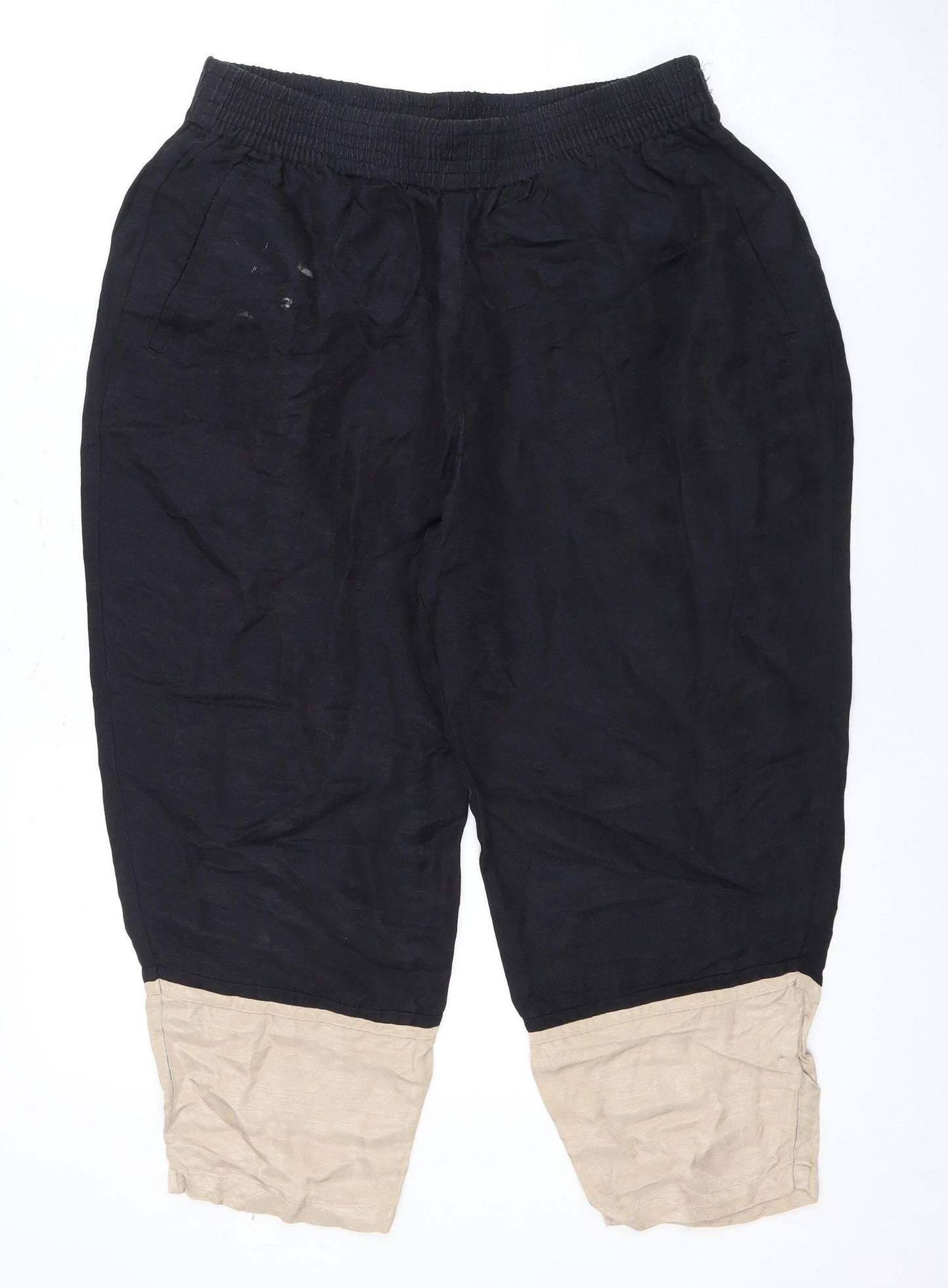 Womens UK Size 14 ASOS Relaxed Fit Casual Black Trousers