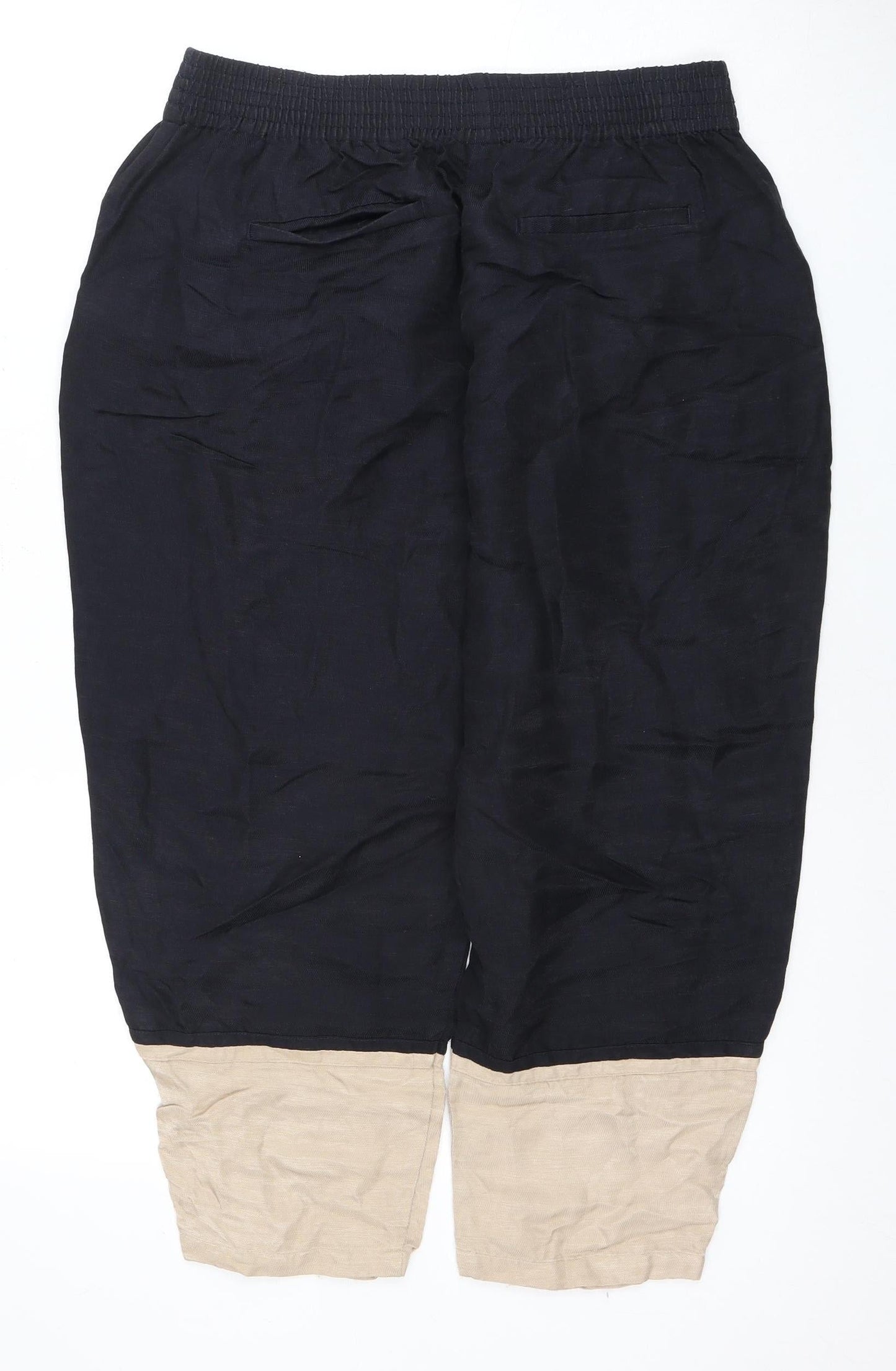 Womens UK Size 14 ASOS Relaxed Fit Casual Black Trousers