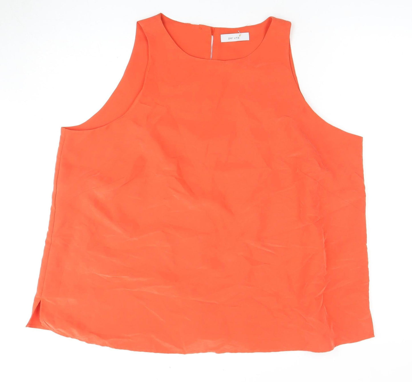 Womens UK Size 18 Marks and Spencer Orange Basic Tank