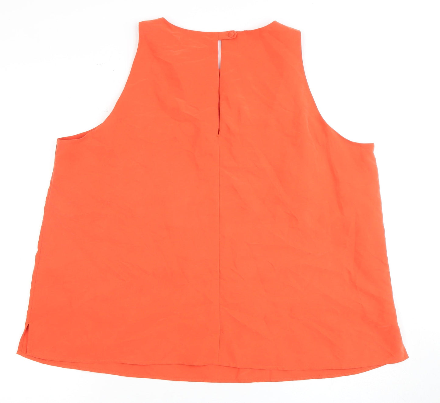 Womens UK Size 18 Marks and Spencer Orange Basic Tank