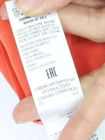Womens UK Size 18 Marks and Spencer Orange Basic Tank