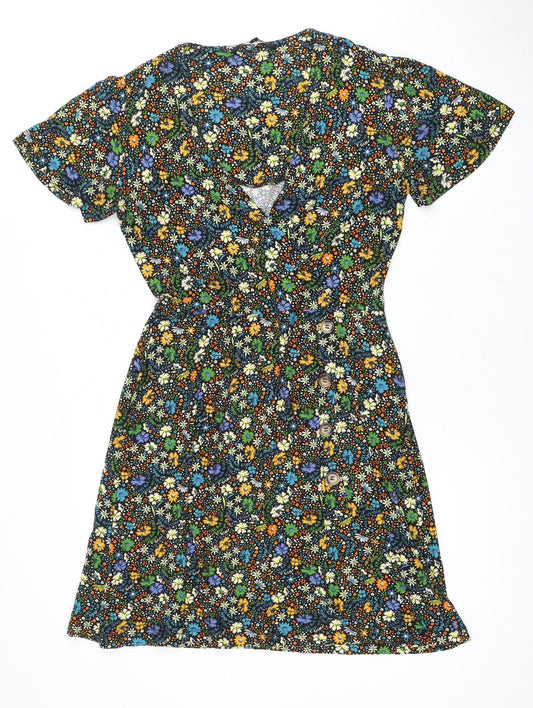 Next Women's Floral Multicoloured Dress Size 10