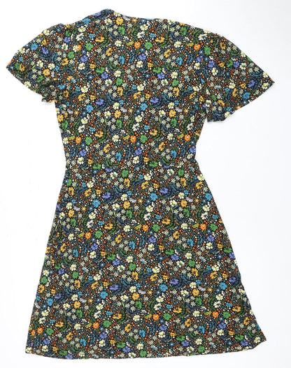Next Women's Floral Multicoloured Dress Size 10