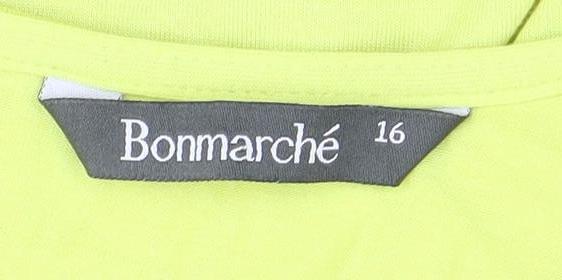 Bonmarche Women Yellow Lace Top - Size 16