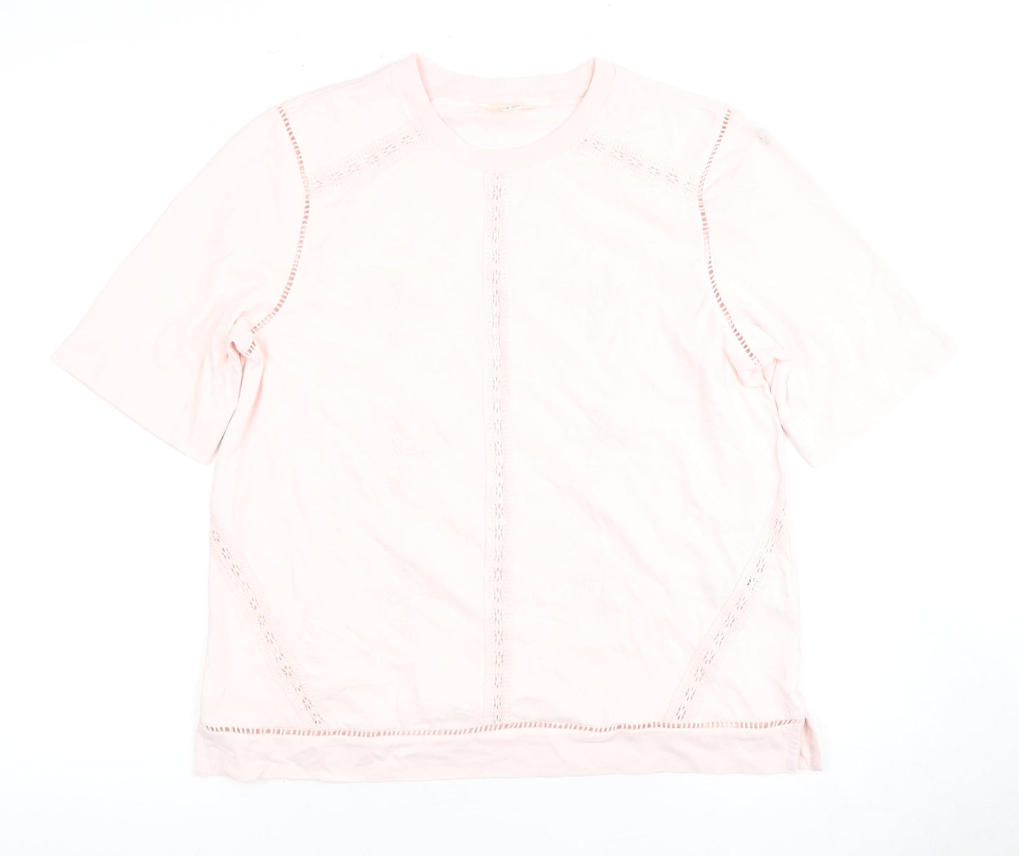 Womens UK Size 10 Marks and Spencer Pink Basic T-Shirt