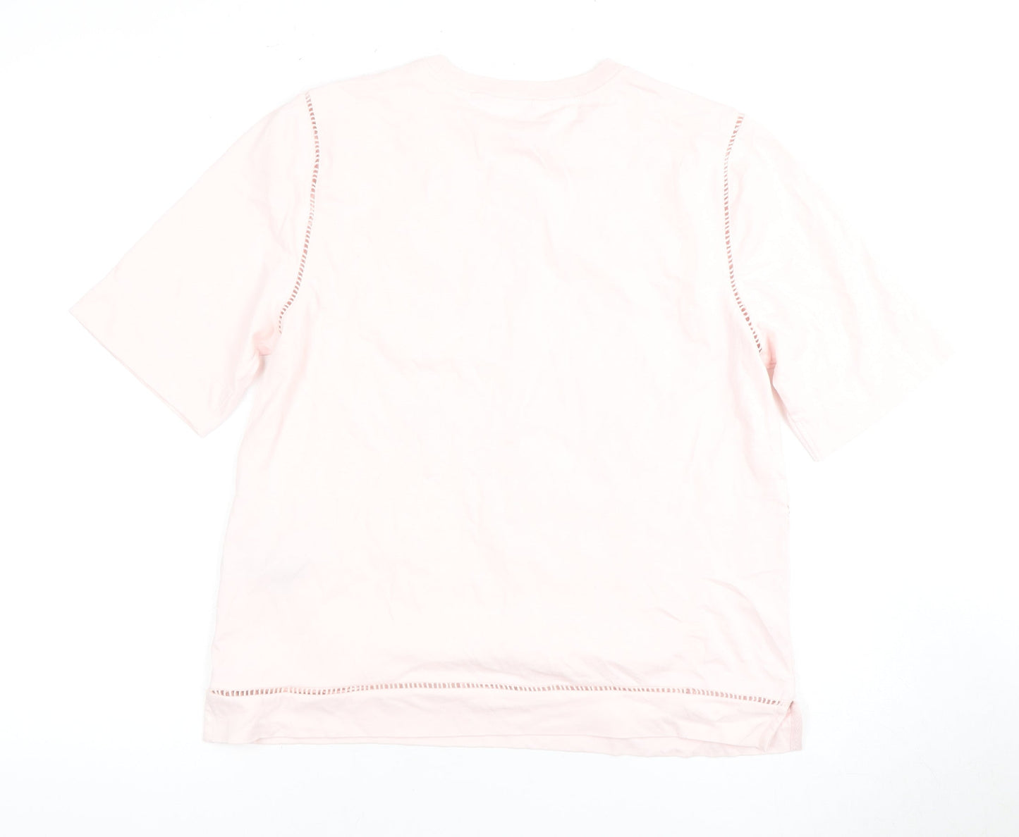 Womens UK Size 10 Marks and Spencer Pink Basic T-Shirt