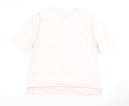 Womens UK Size 10 Marks and Spencer Pink Basic T-Shirt