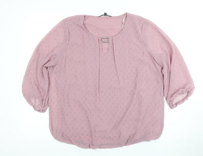 Bonmarche Women's Pink Blouse Size 14