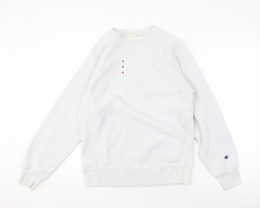 Mens UK Size S Champion White Pullover Sweatshirt