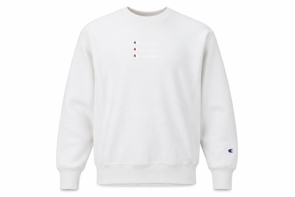 Mens UK Size S Champion White Pullover Sweatshirt