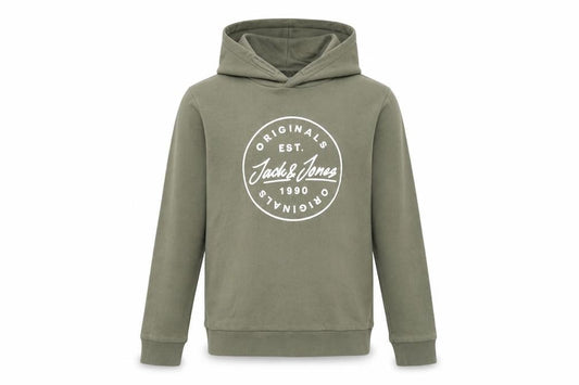 Jack & Jones Boys Green Pullover Hoodie, Size 12 Years