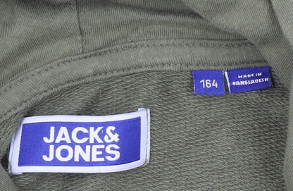 Jack & Jones Boys Green Pullover Hoodie, Size 12 Years