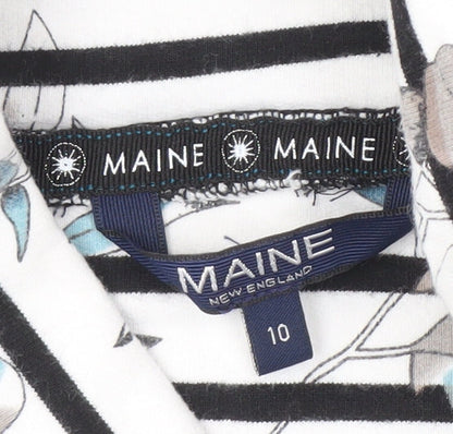 Maine New England Women's Multicoloured Striped Sweatshirt