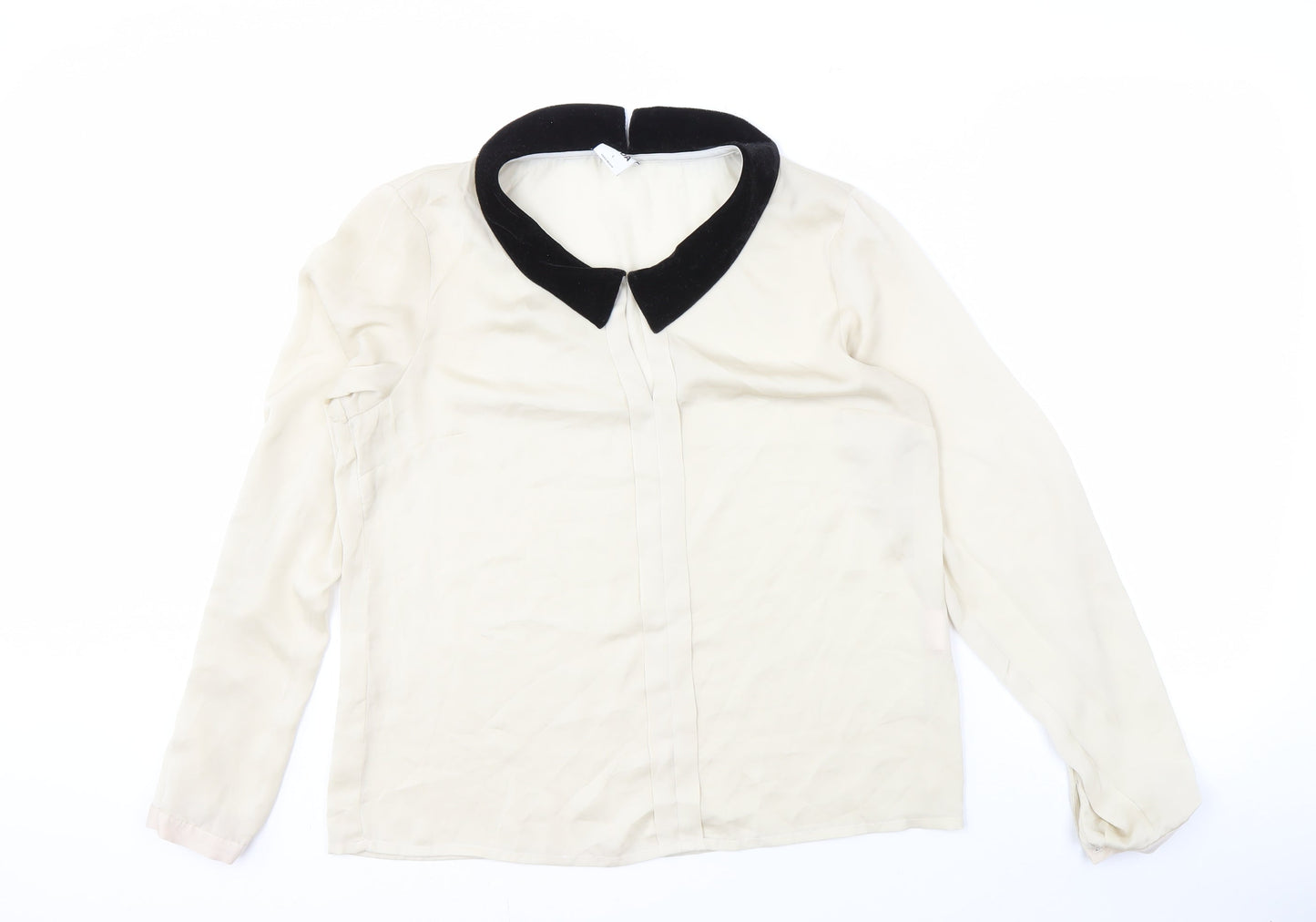 Womens UK Size L VERO MODA Ivory Basic Blouse