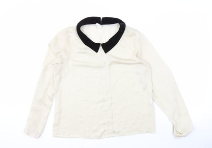 Womens UK Size L VERO MODA Ivory Basic Blouse