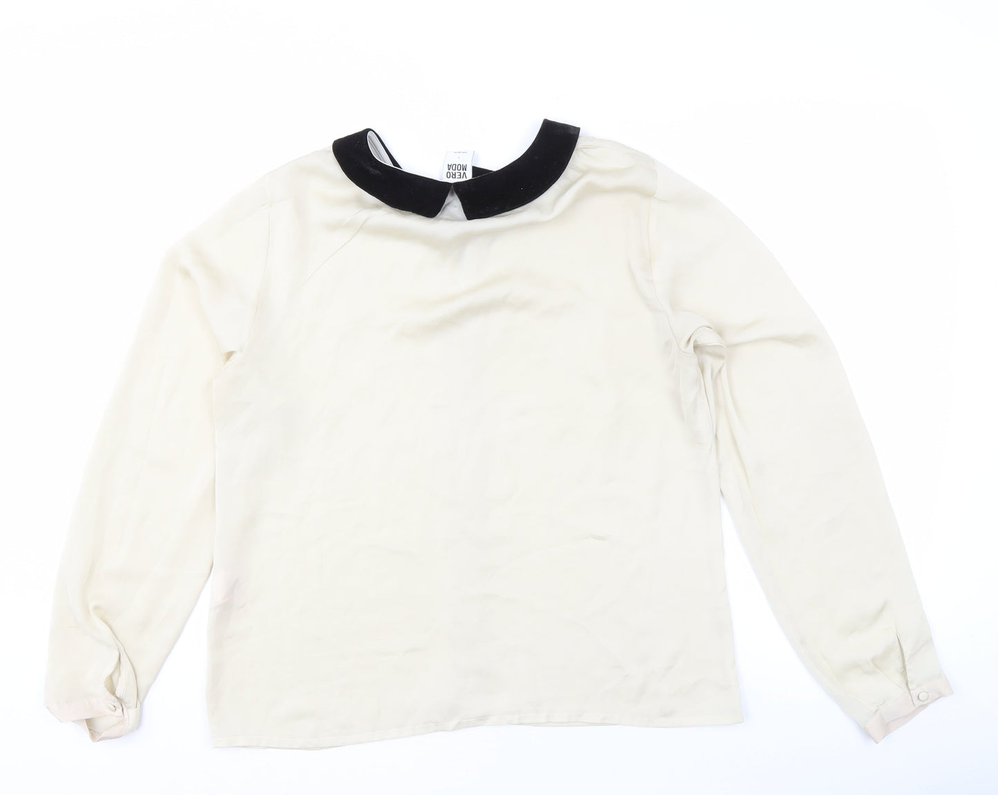 Womens UK Size L VERO MODA Ivory Basic Blouse