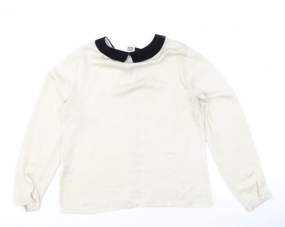 Womens UK Size L VERO MODA Ivory Basic Blouse